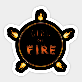 Fire Hoop Dance Girl on Fire Sticker